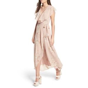 WAYF Palermo Wrap Maxi Dress in Blush Floral